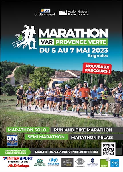 Affiche officielle du MARATHON VAR PROVENCE VERTE 2023