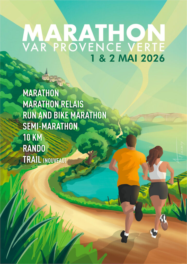 Affiche MARATHON PROVENCE VERTE-1600-2 Affiche officielle MARATHON VAR PROVENCE VERTE